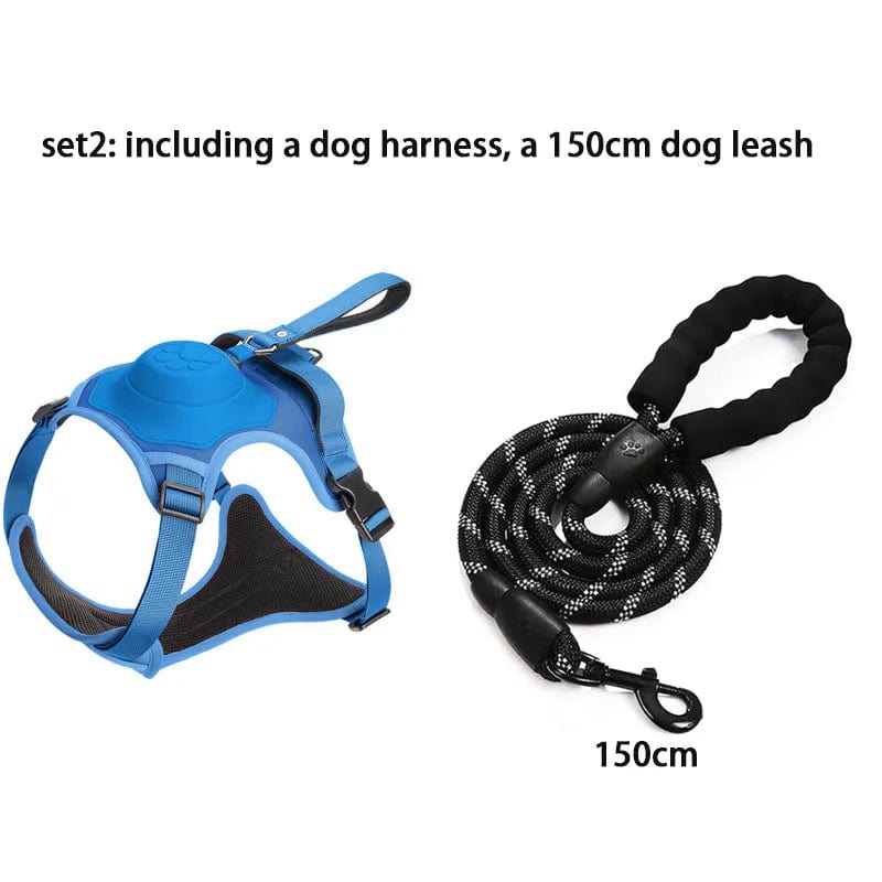 Dog Harness with Retractable Dog Leash 2024