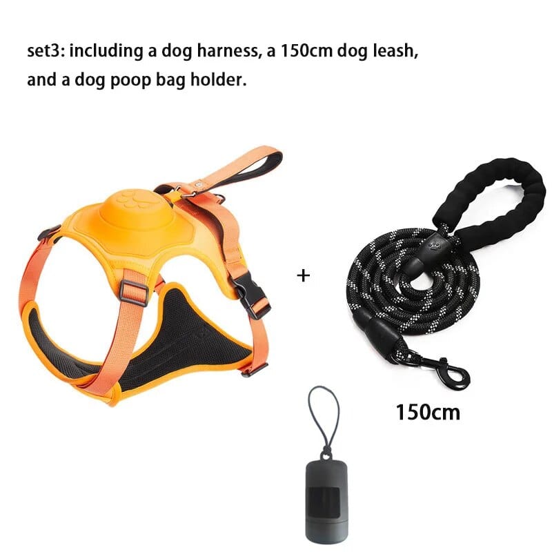 Dog Harness with Retractable Dog Leash 2024