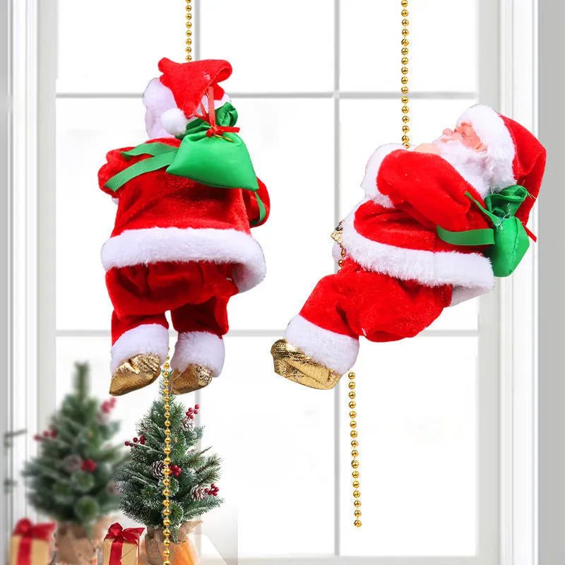 Electric Santa Claus Climbing Rope with Music