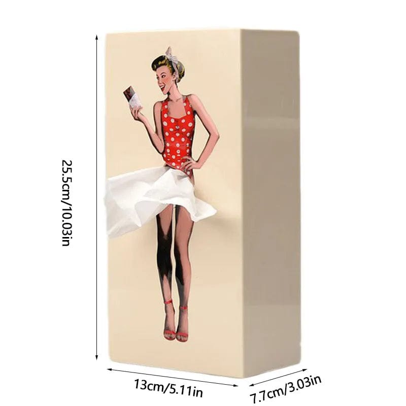 Classy Girl Flying Skirt Tissue Box