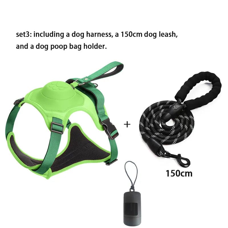 Dog Harness with Retractable Dog Leash 2024