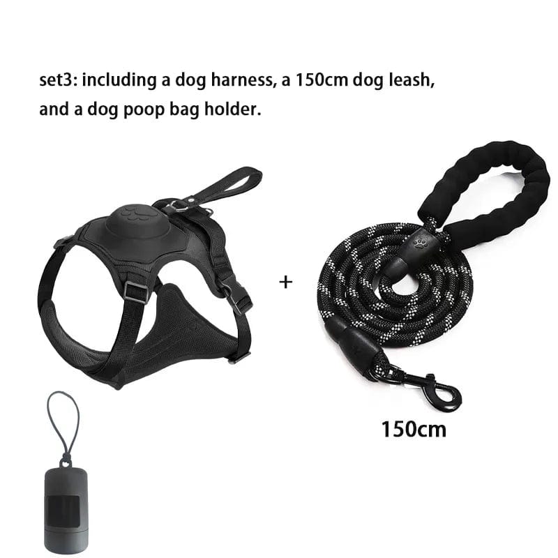 Dog Harness with Retractable Dog Leash 2024