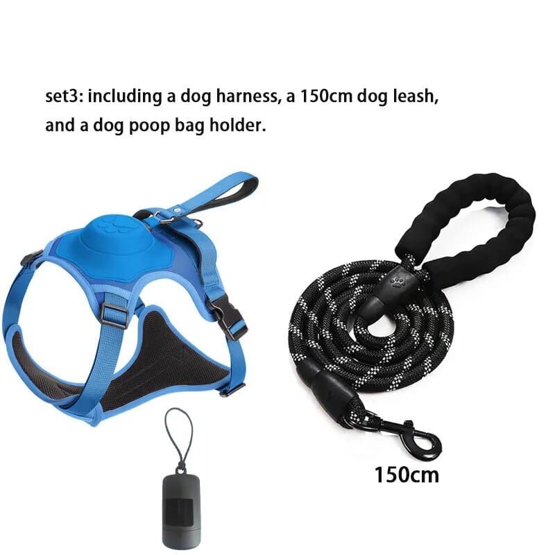 Dog Harness with Retractable Dog Leash 2024