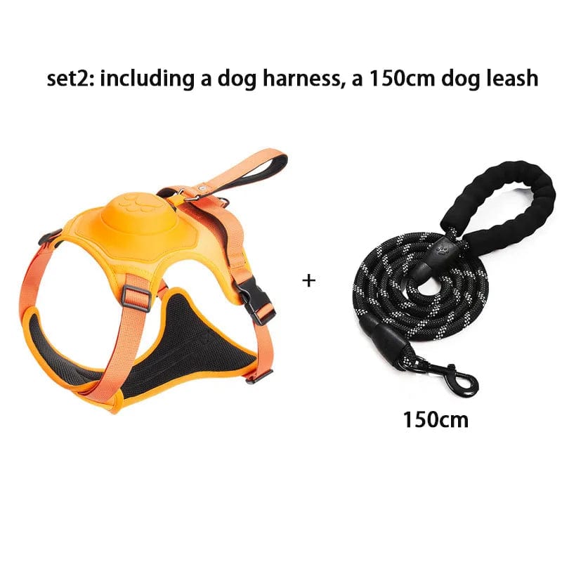 Dog Harness with Retractable Dog Leash 2024